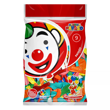 GLOBO LATEX SURTIDO Marca Payaso (100 Piezas)