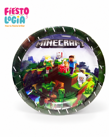 Platos desechables Minecraft