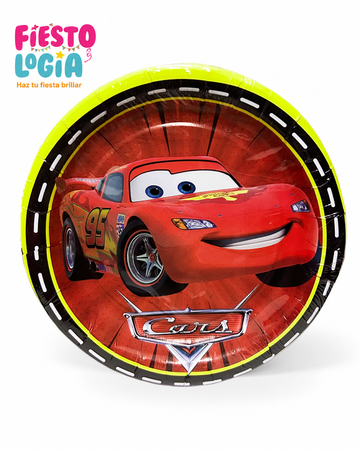 Platos desechables Cars